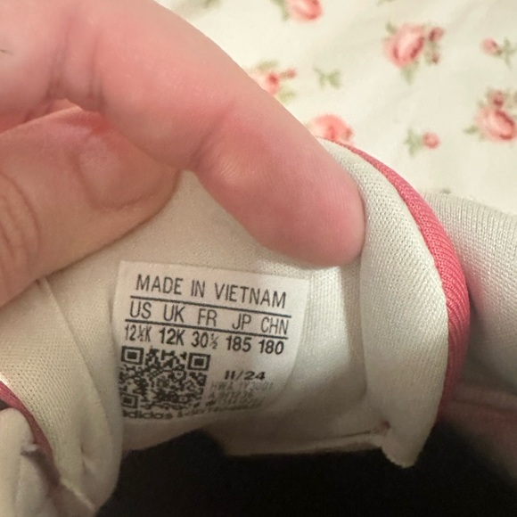 Adidas Kids Pink Polka Dot Minnie Mouse Sneakers Elastic Easy On Sizs 12.5 - Picture 6 of 6